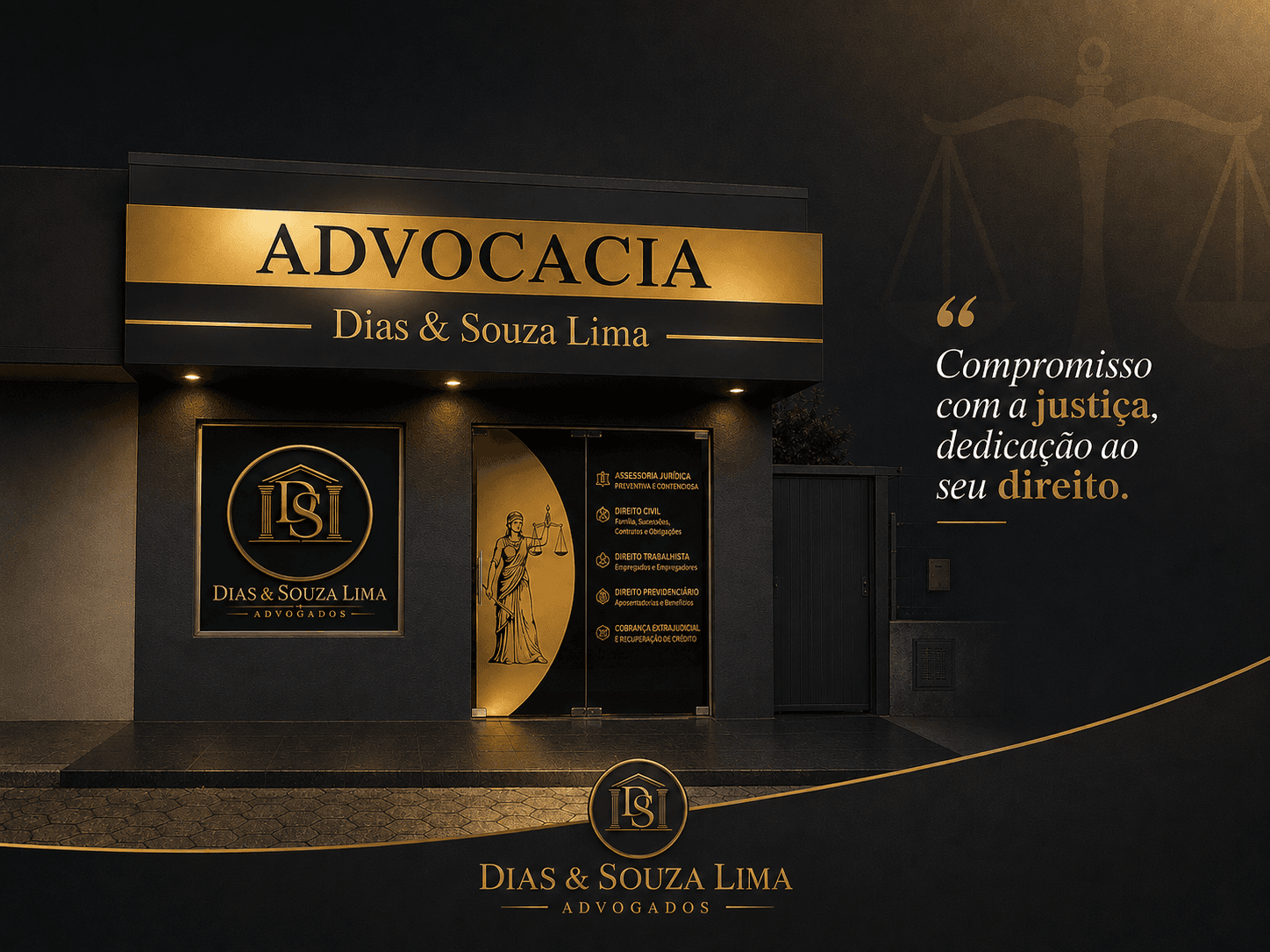 Fachada da Dias & Souza Lima Advogados em Caçu-GO